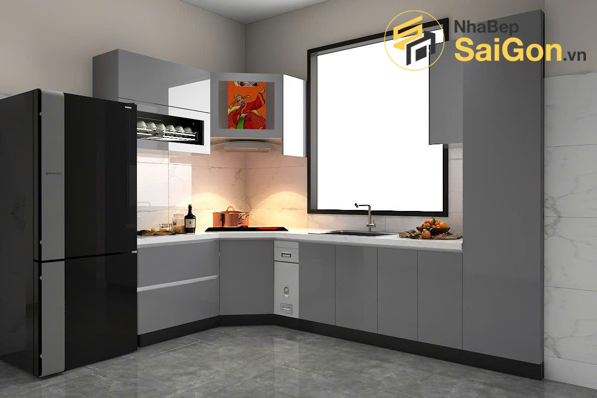 Tủ bếp chữ L - TBL028