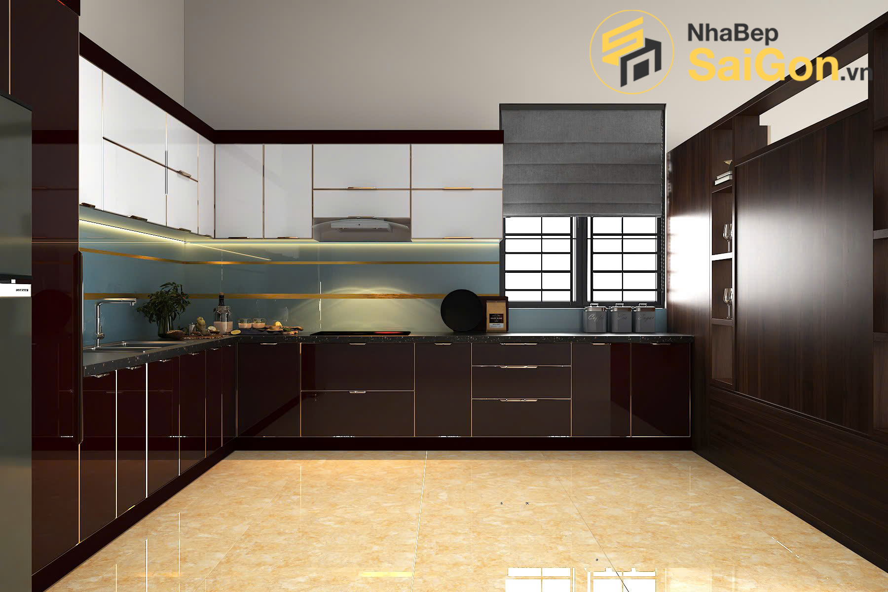 Tủ bếp chữ L - TBL030