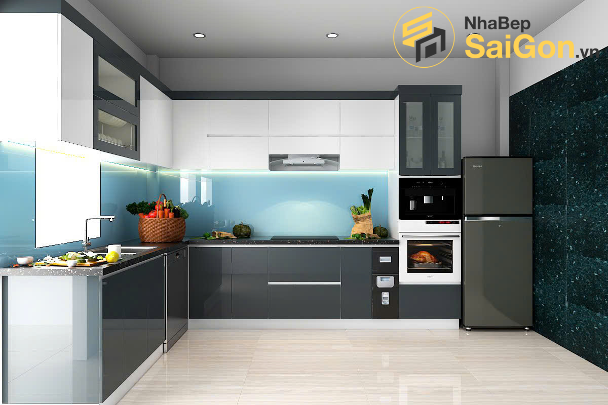 Tủ bếp chữ L - TBL035