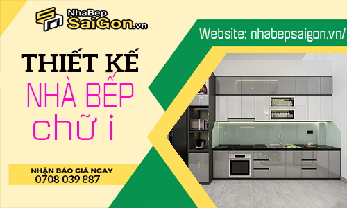 Mẫu tủ bếp chữ I
