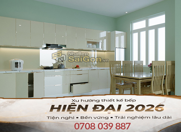 Tủ Bếp Chữ I Đẹp