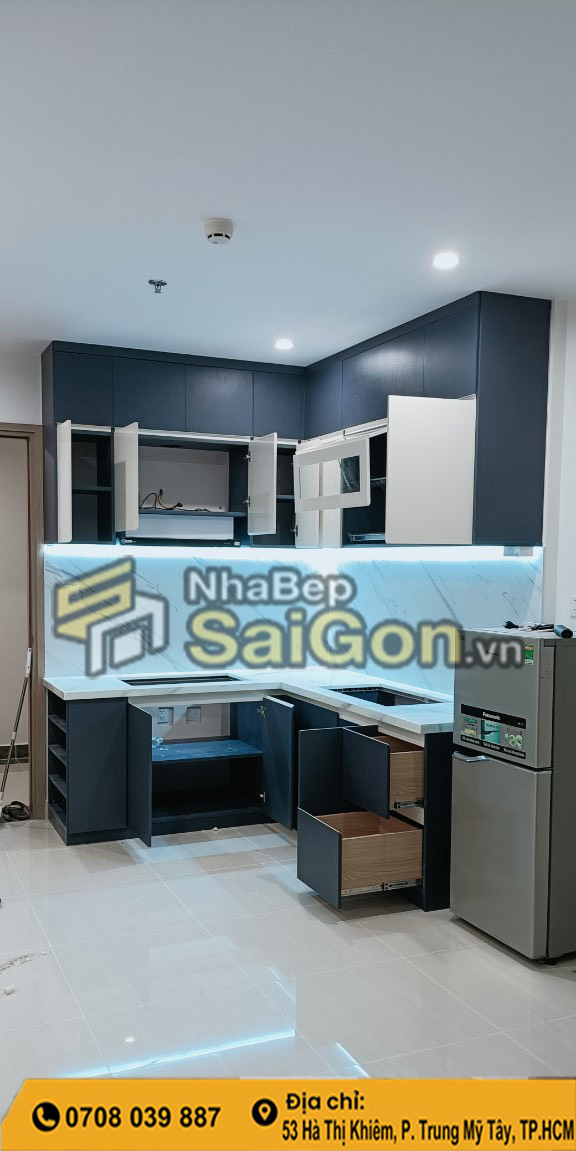 Thi Công Tủ Bếp Chung Cư