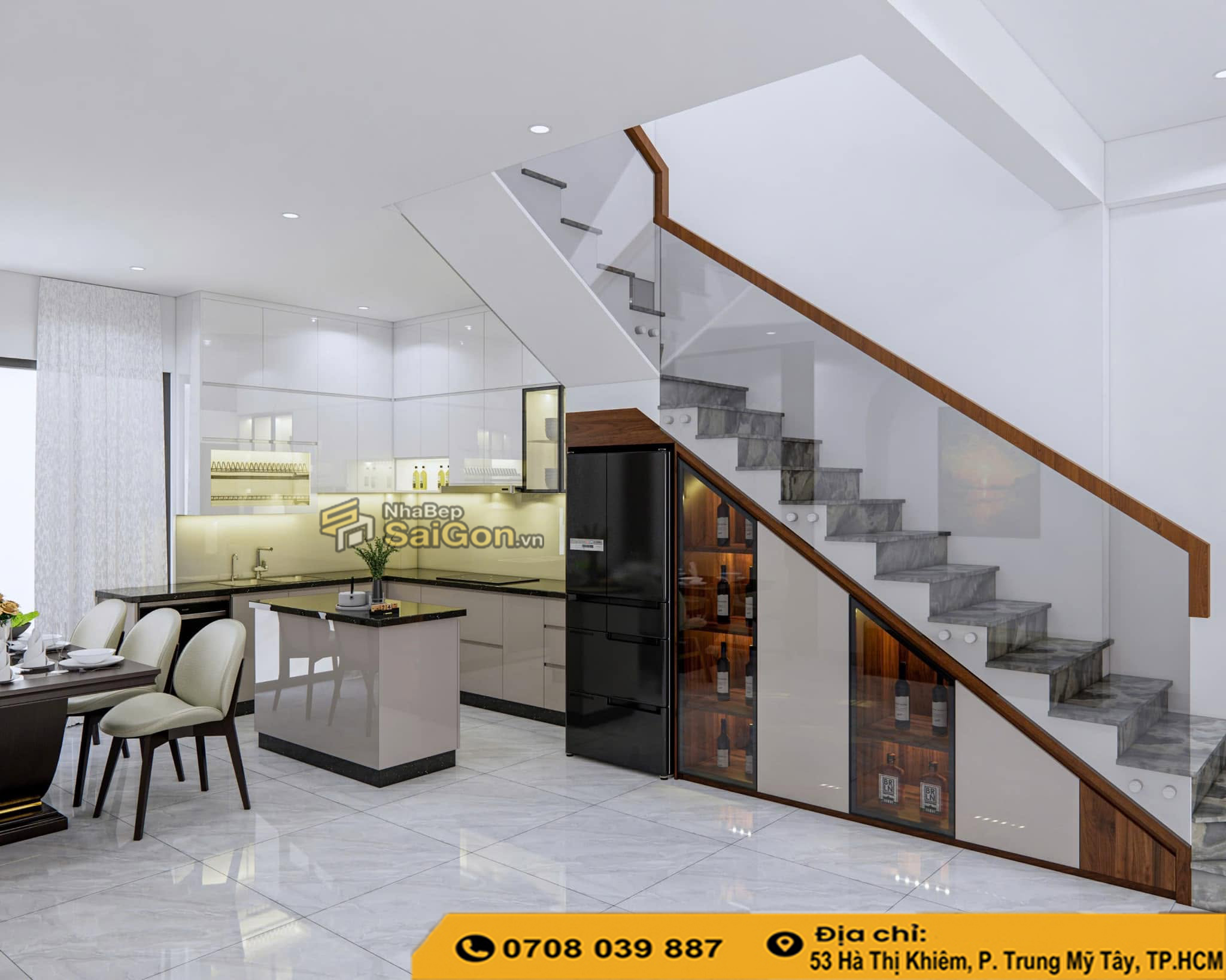 Xưởng Sản Xuất Tủ Bếp Cánh Kính