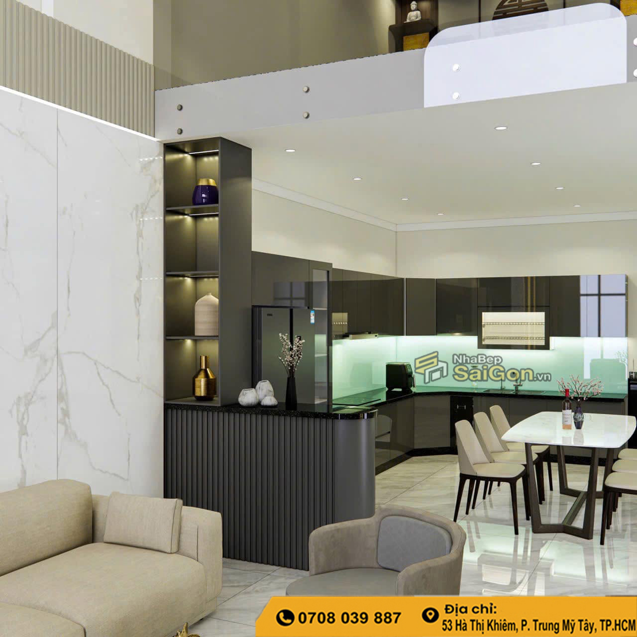 Xưởng Sản Xuất Tủ Bếp Cánh Kính