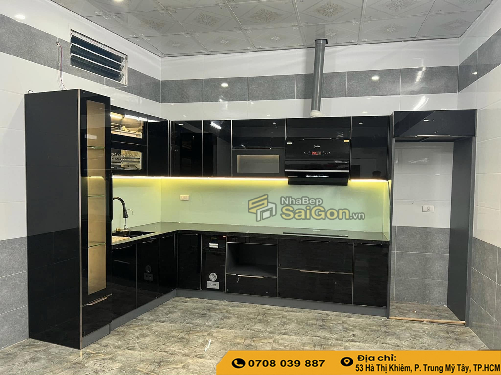 Gia Công Tủ Bếp MDF 