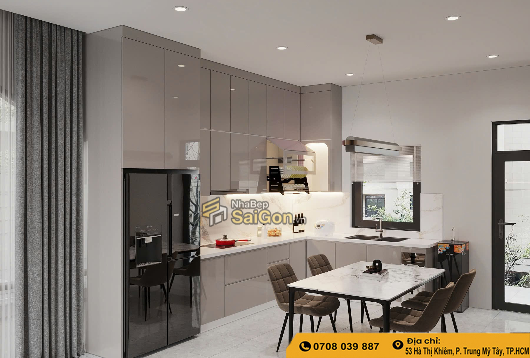Xưởng Sản Xuất Tủ Bếp MDF Chống Ẩm
