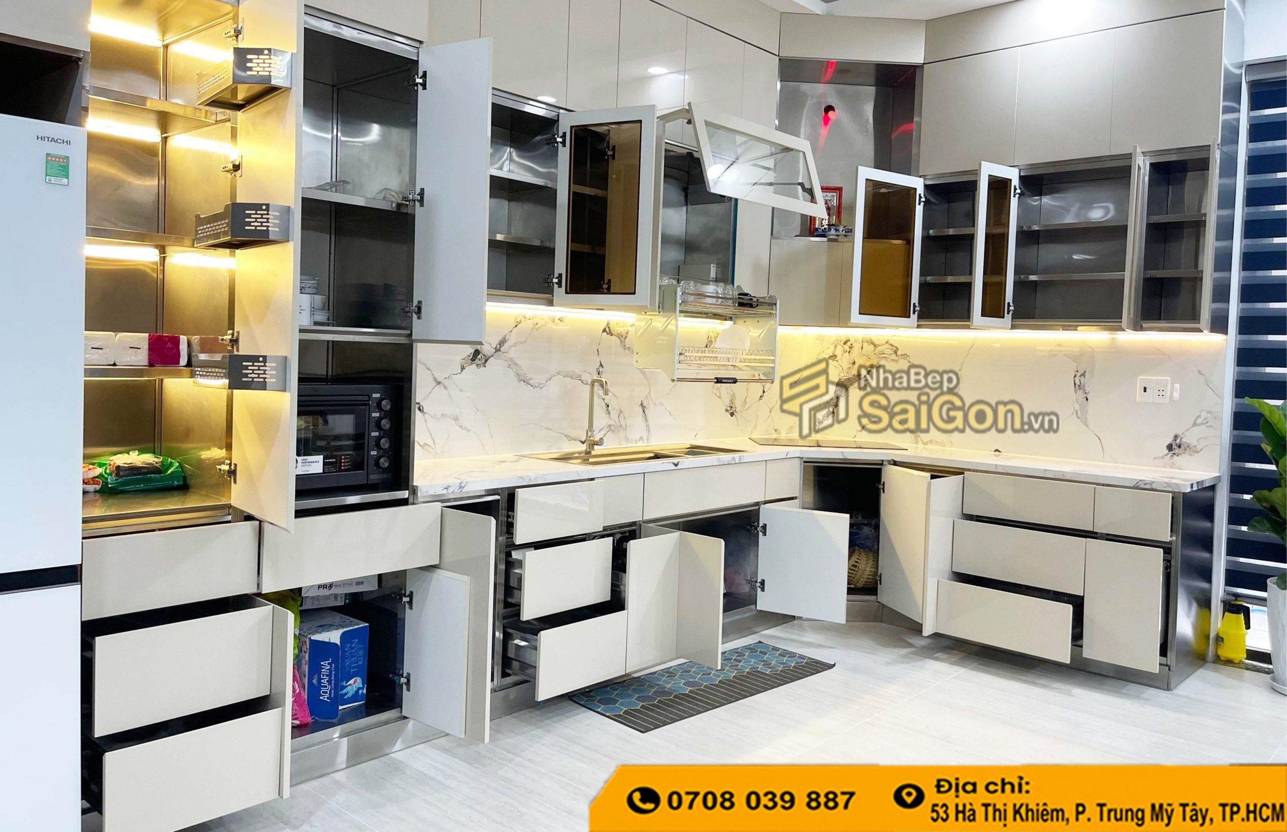 Đơn Vị Thi Công Tủ Bếp Uy Tín