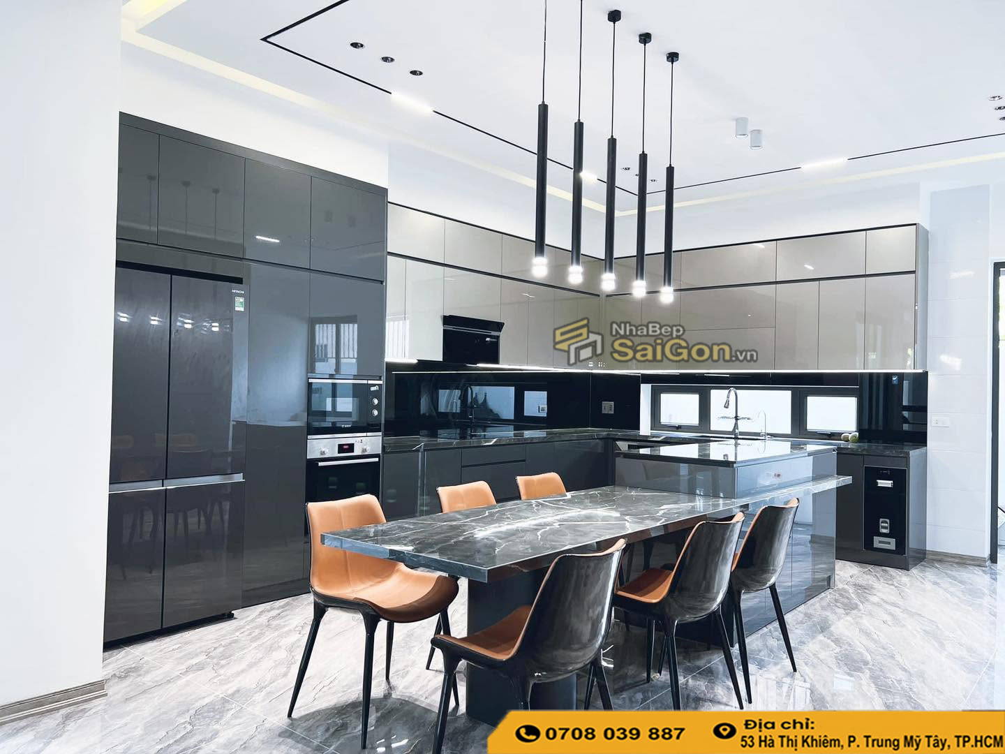 Thi Công Tủ Bếp Nhà Phố Hóc Môn