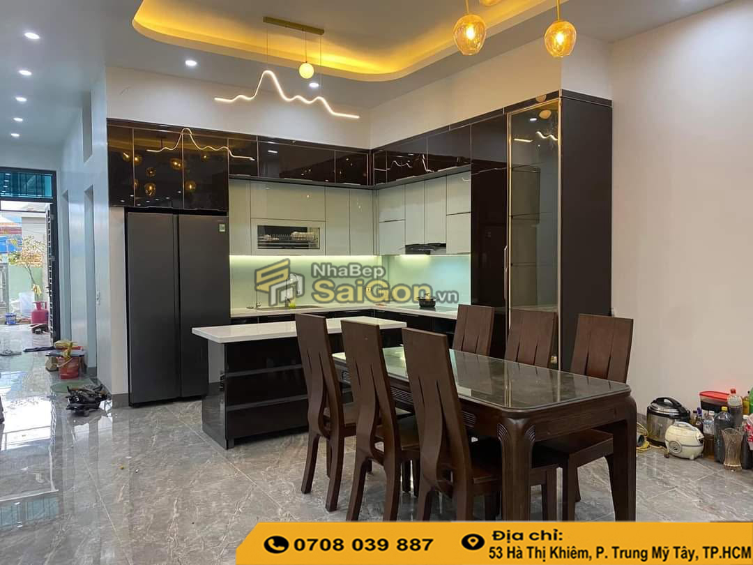 Thi Công Tủ Bếp Nhà Phố Hóc Môn