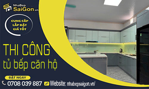Thi Công Tủ Bếp Căn Hộ Chung Cư Hóc Môn