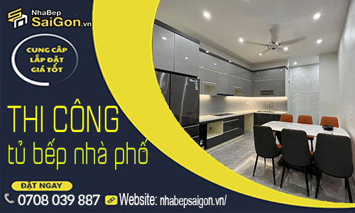 Thi Công Tủ Bếp Nhà Phố Hóc Môn