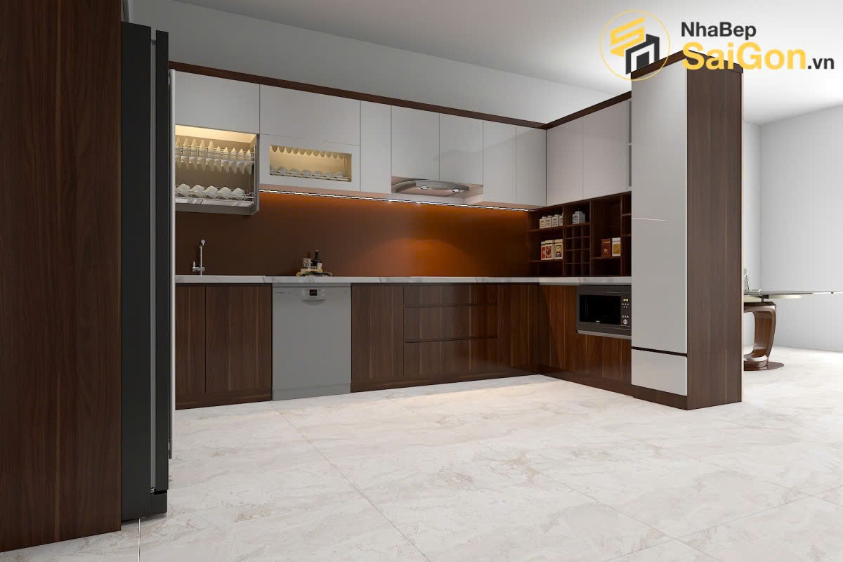 Tủ bếp chữ U – TBU001