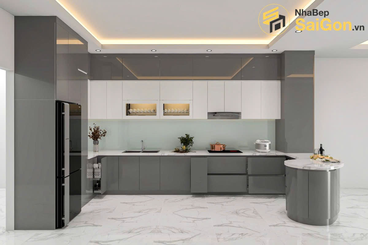 Tủ bếp chữ U - TBU003