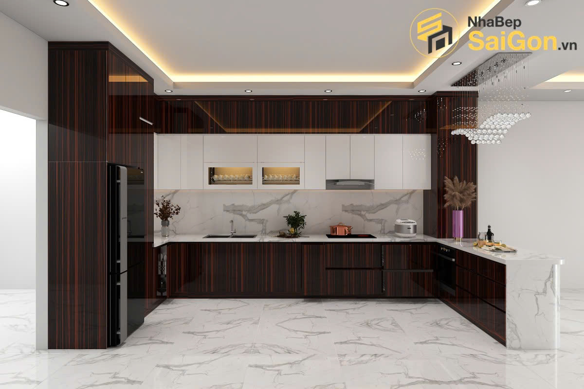 Tủ bếp chữ U TBU004