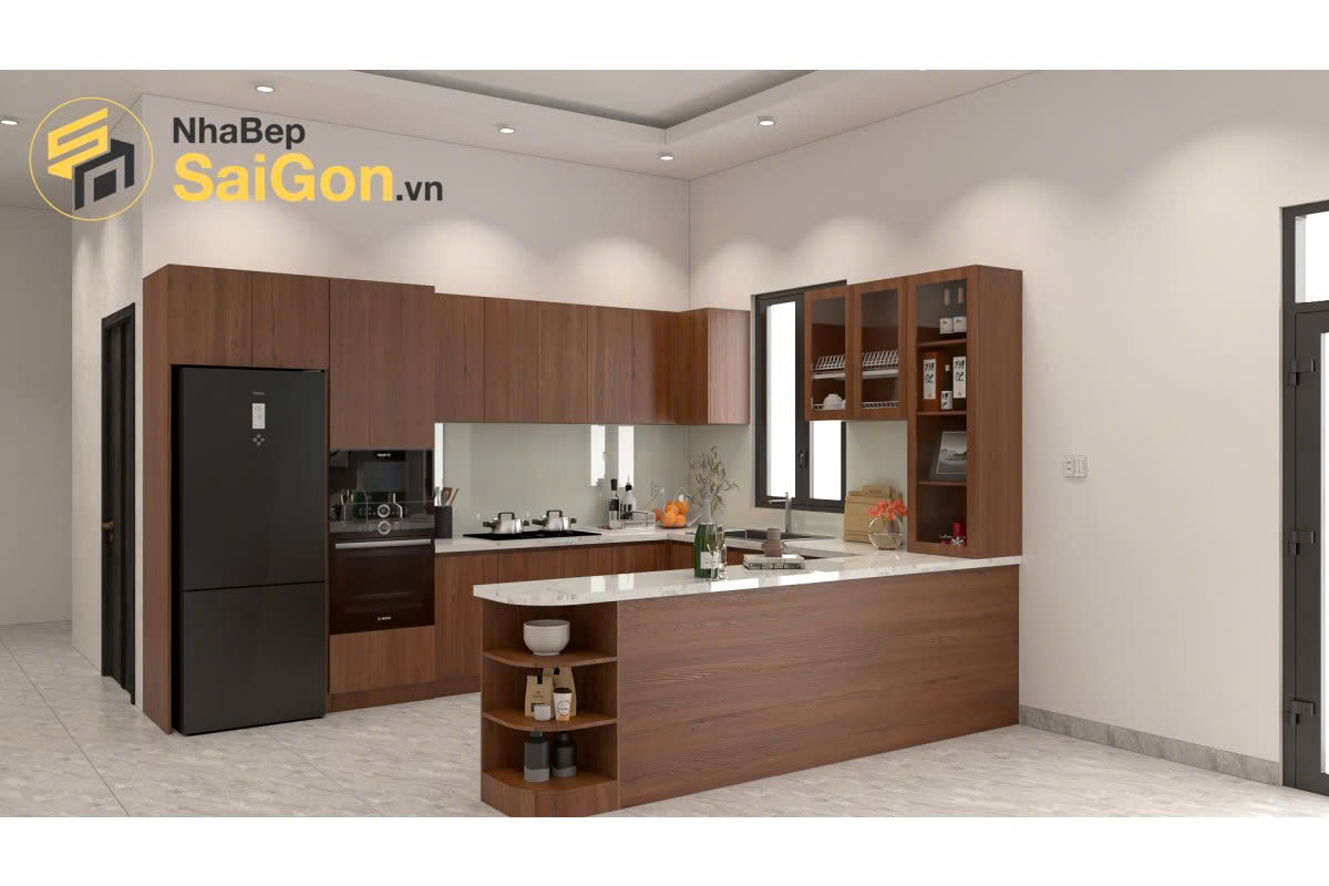 Tủ bếp chữ U TBU006