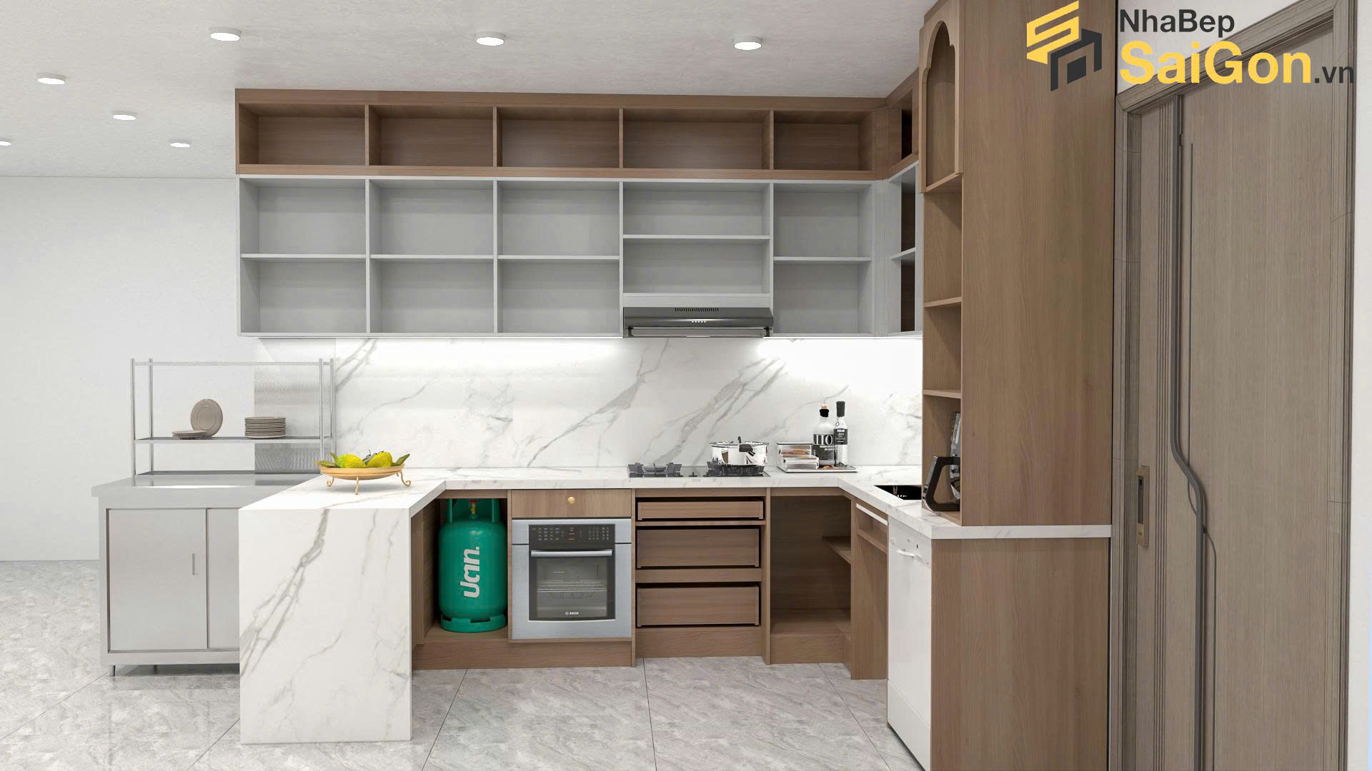 Tủ bếp chữ U TBU010