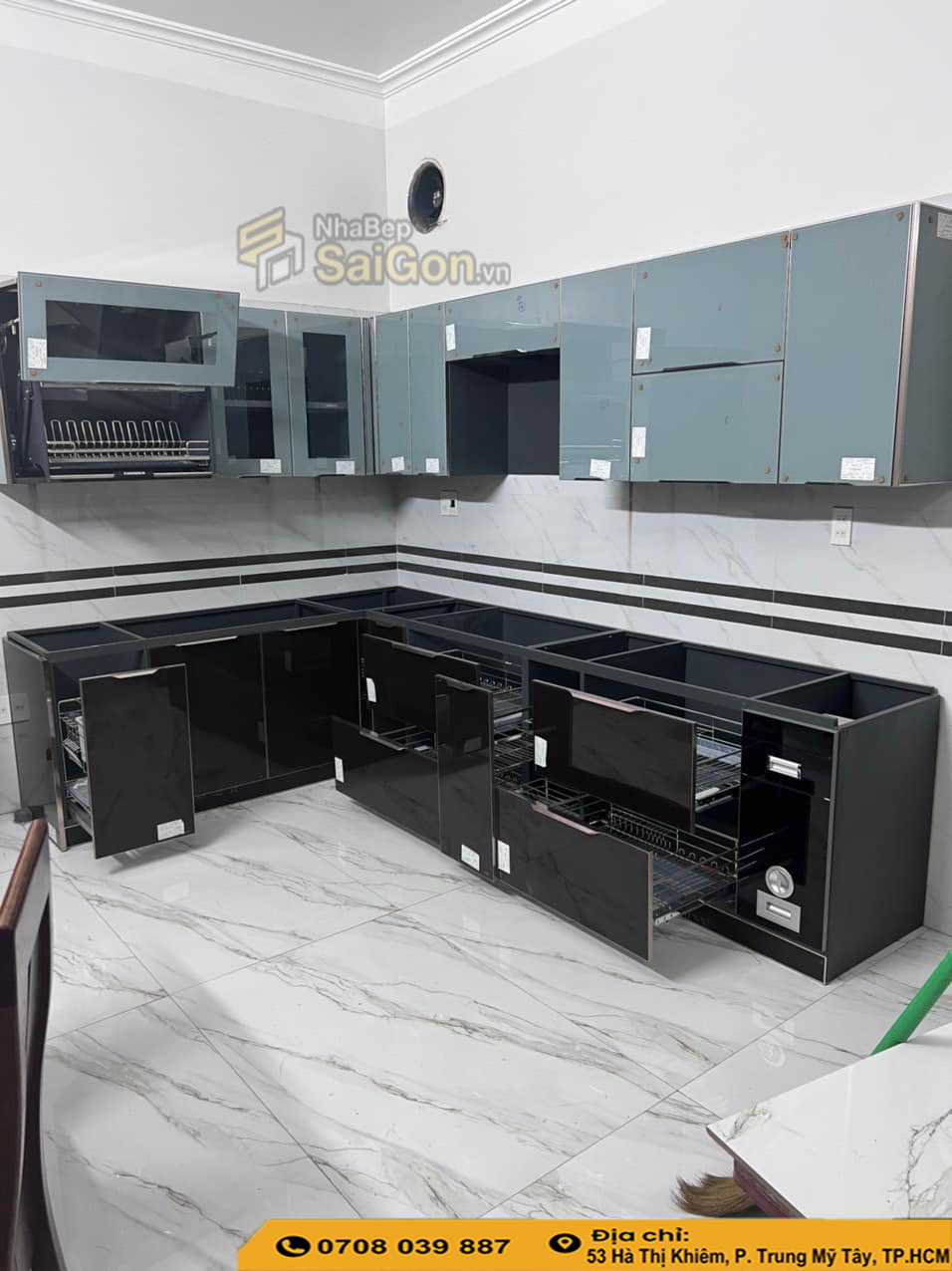 Tủ bếp nhựa nhà cấp 4