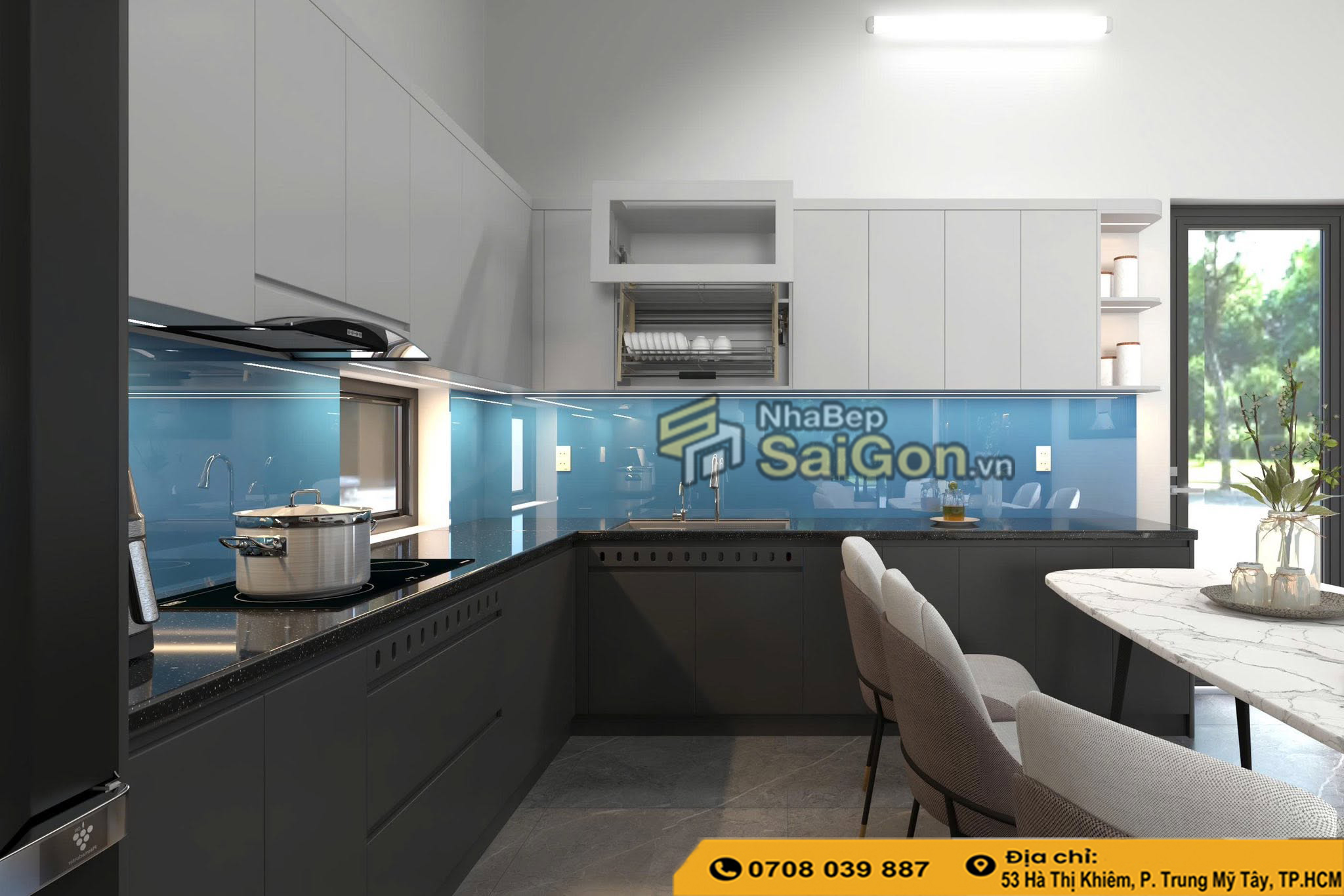 Tủ bếp acrylic giá bao nhiêu