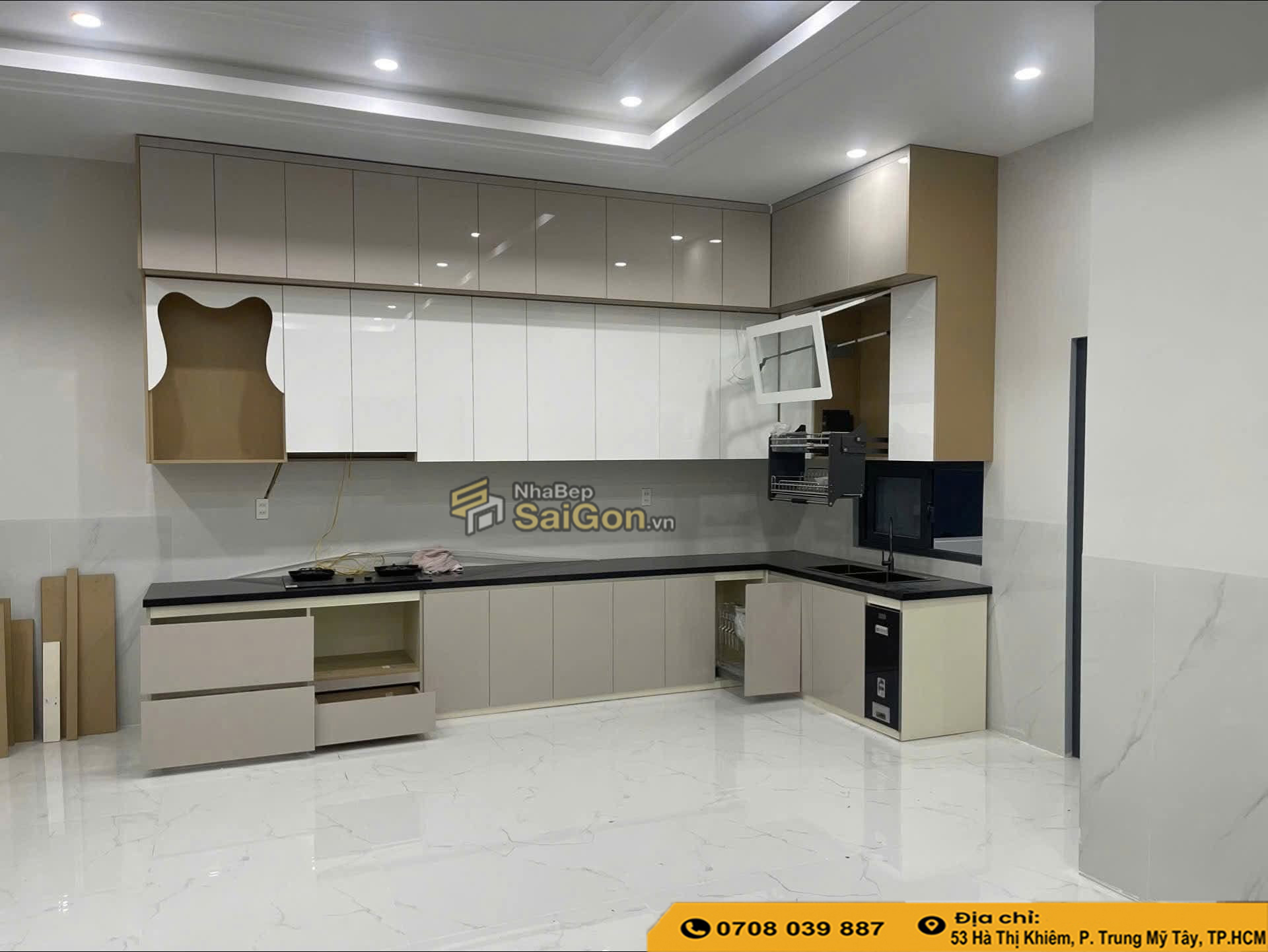 thi công tủ bếp nhựa trọn gói