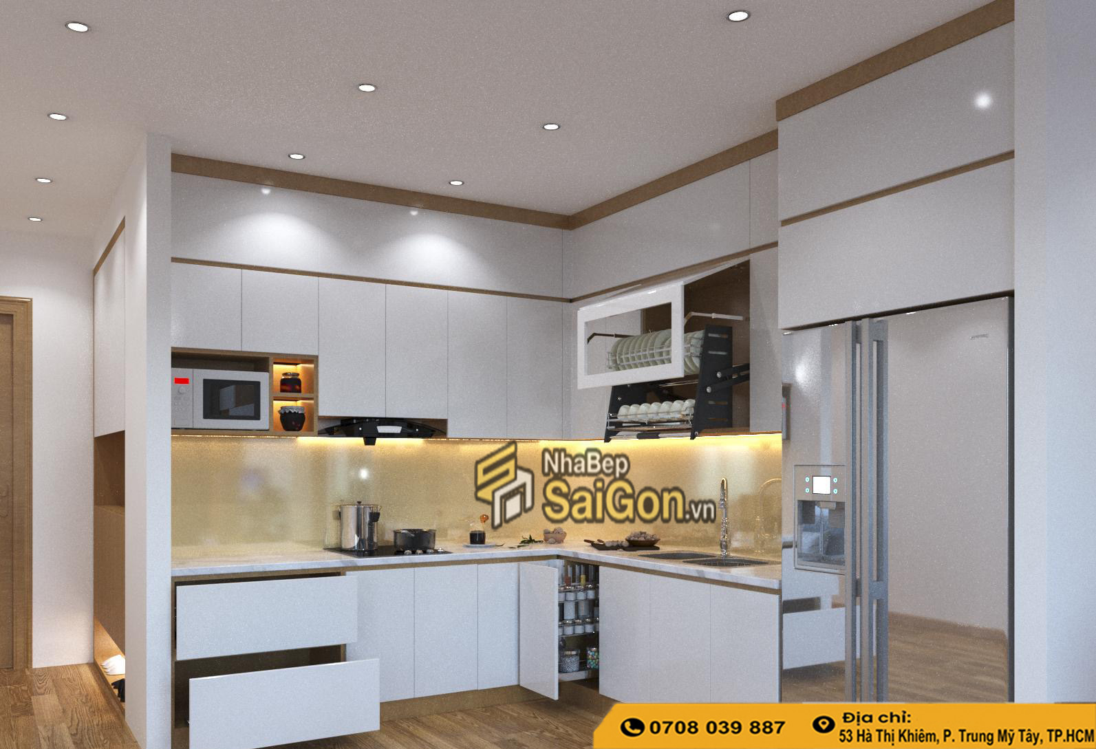 Thiết kế tủ bếp chung cư Thủ Đức