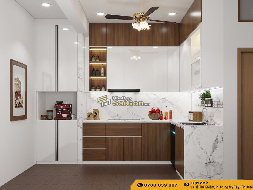 Màu tủ bếp hợp mệnh kim