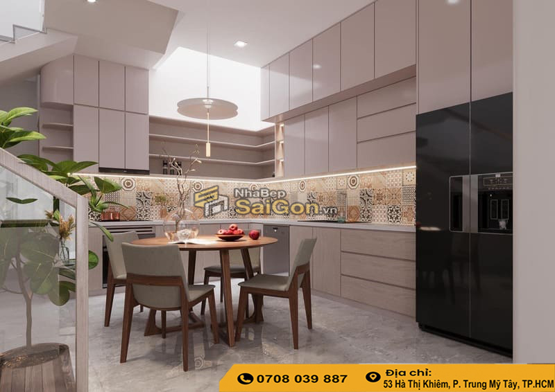 Màu tủ bếp hợp mệnh thổ