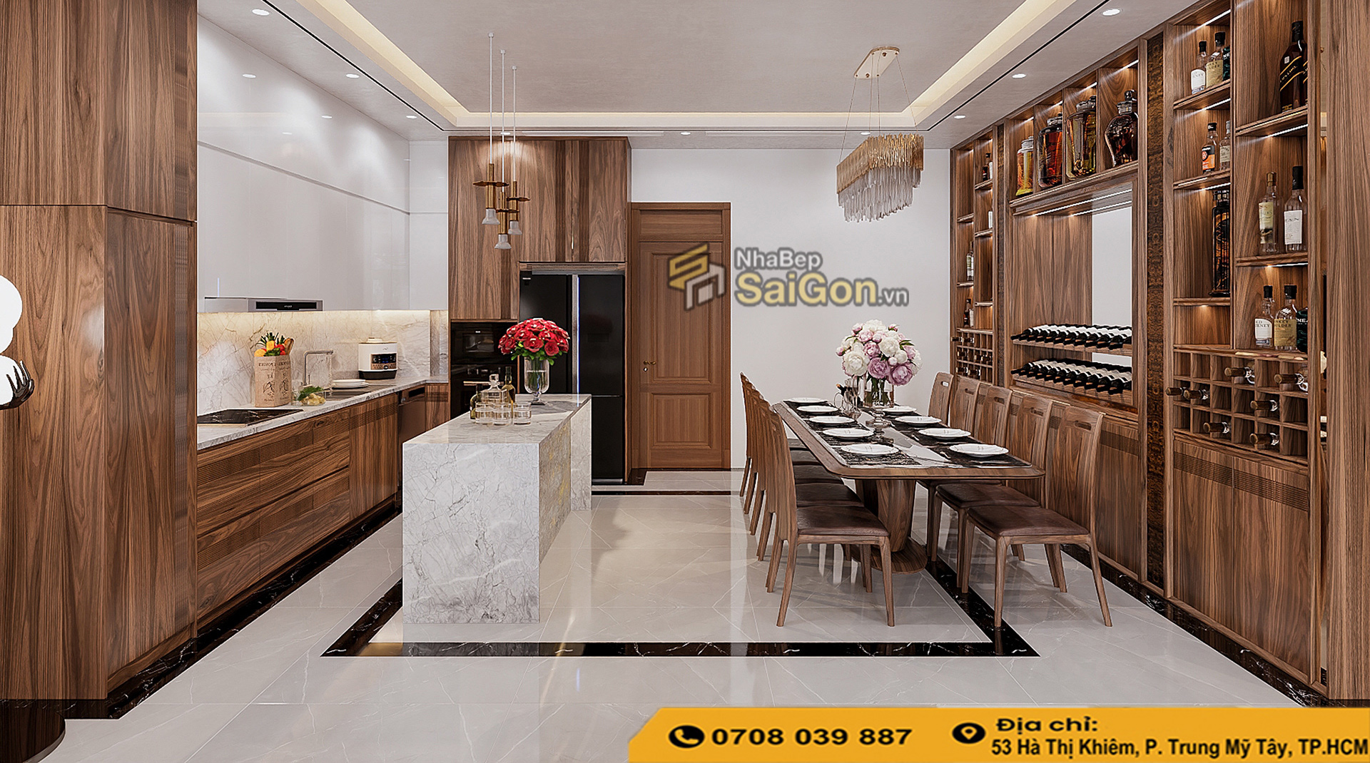 Màu tủ bếp hợp mệnh thổ
