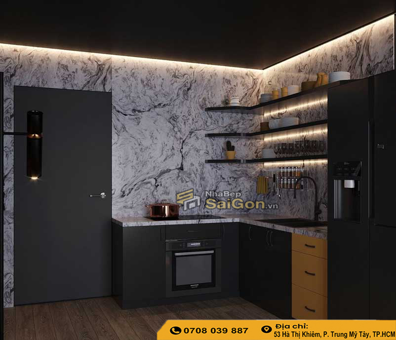 Màu tủ bếp hợp mệnh mộc