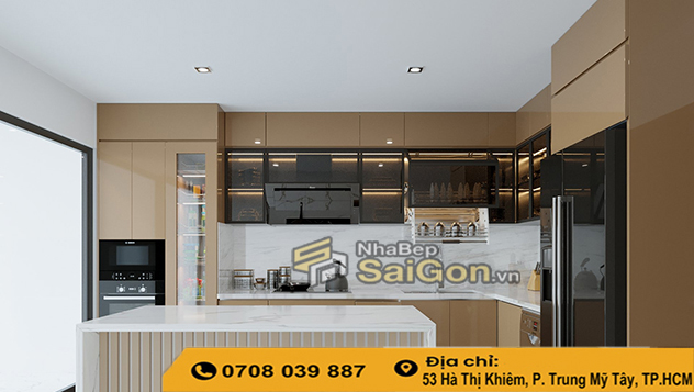 Màu tủ bếp hợp mệnh mộc