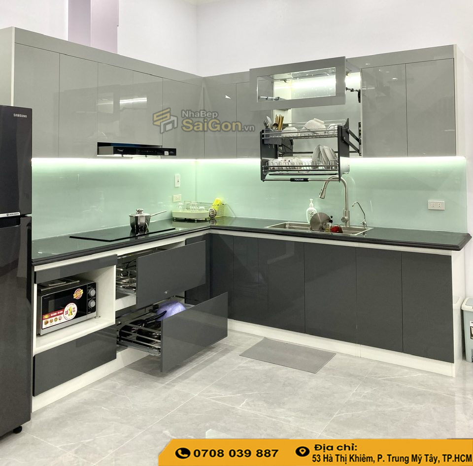 Đơn vị thi công tủ bếp nhựa