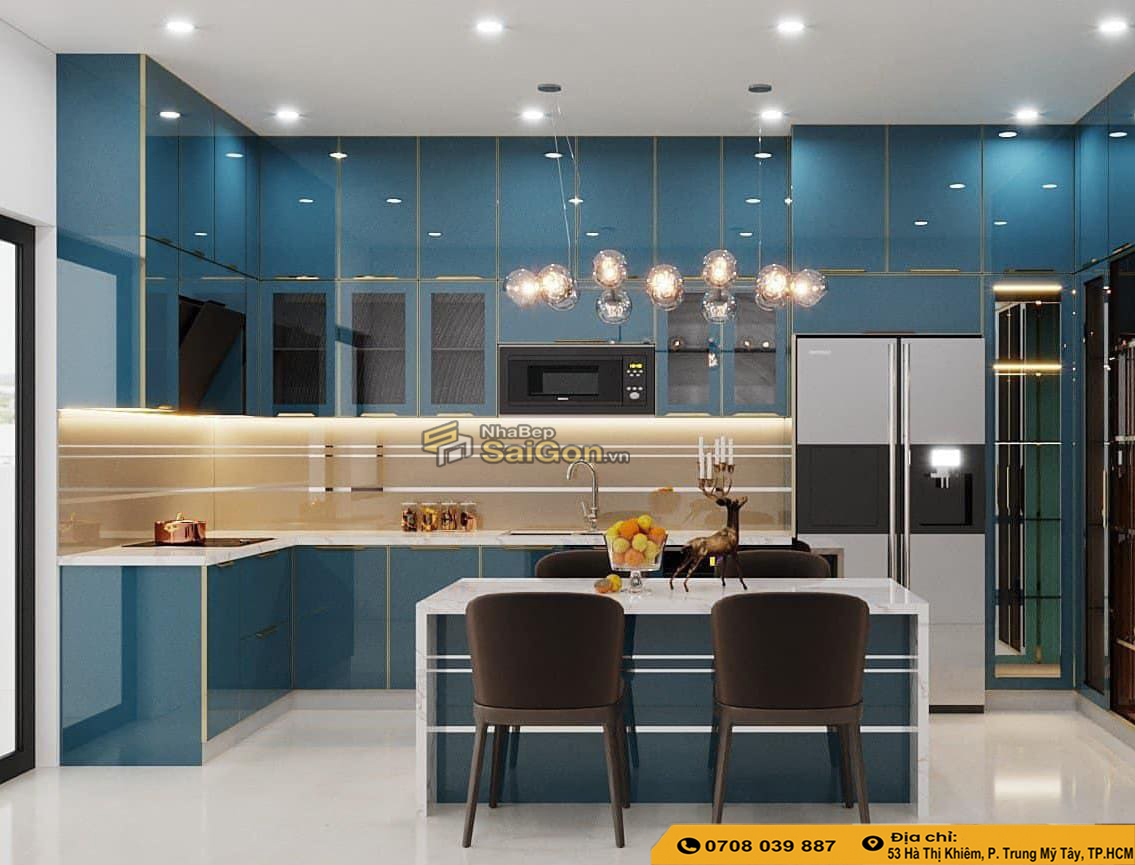Màu tủ bếp hợp mệnh thủy