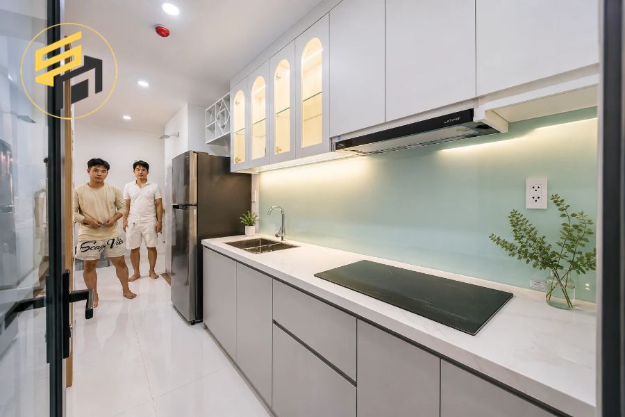 Dự án nội thất căn hộ hiện đại ván mdf chống ẩm ba thanh