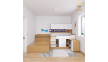 Giường tầng thông minh hiện đại Hoàng Đạt - GT016