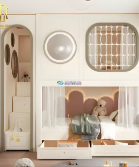 Giường tầng thông minh hiện đại Hoàng Đạt - GT015